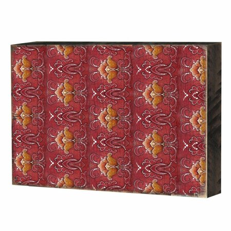 CLEAN CHOICE 95015-08 6 x 8 in. Patterned Rustic Wooden Block Design Graphic Art CL2959971